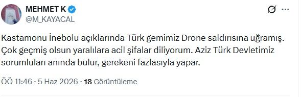 İnebolu Açıklarında Türk Gemisine Drone Saldırısı Iddiası (1)
