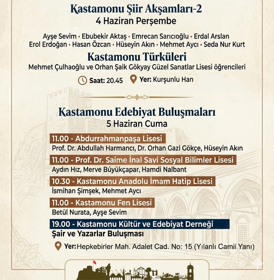 Kastamonu’da Edebiyat Ve Şiir Rüzgârı Esecek-1