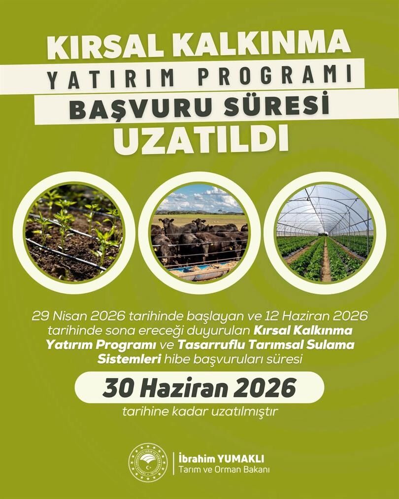 Kırsal Kalkınma Hibe Başvurularında Süre Uzatıldı