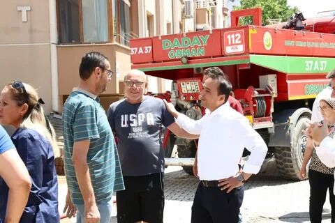 Başkan Baltacı Sel Bölgesinde %22Yaraları Birlikte Saracağız%222