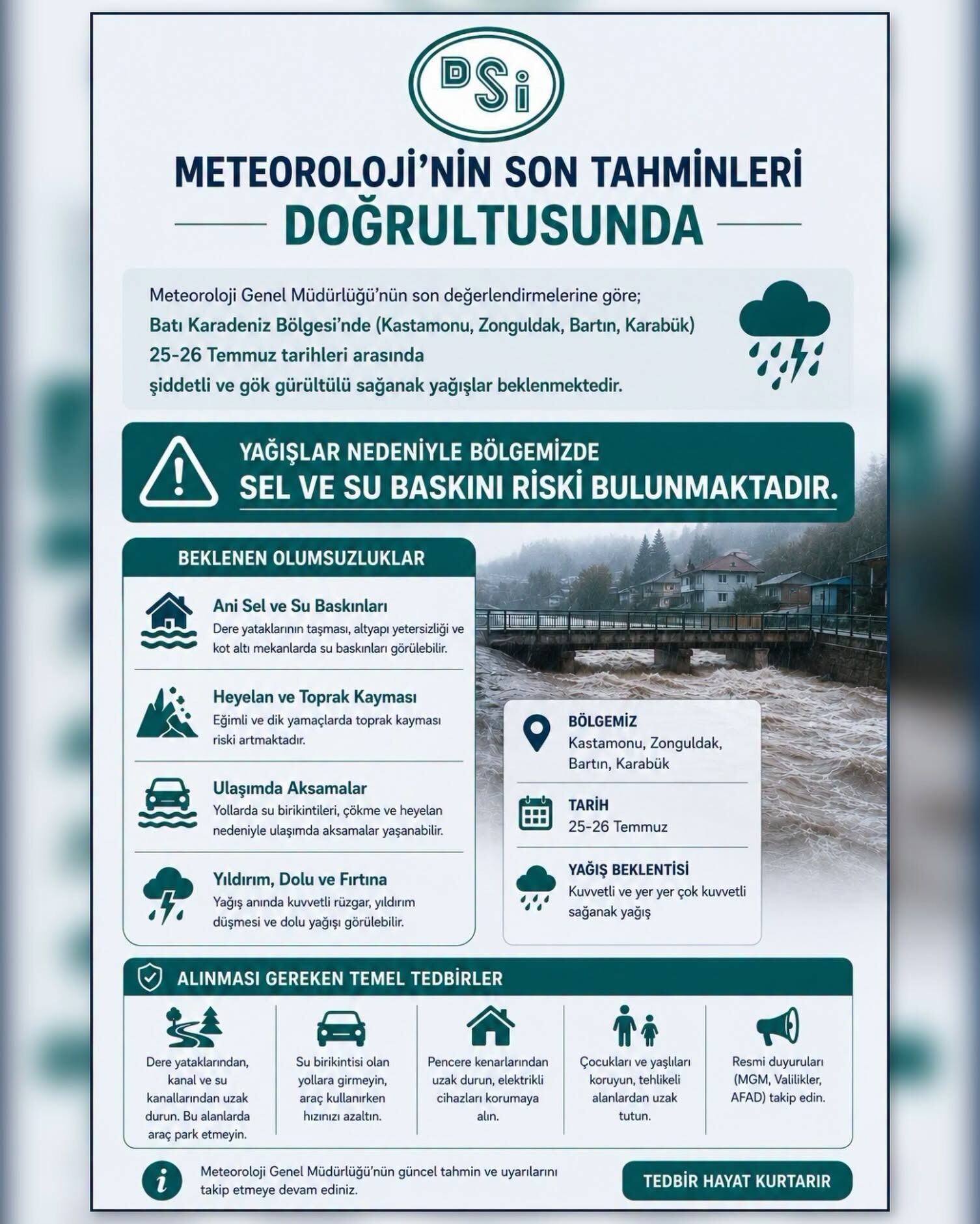 Bir Uyarı Da Dsi̇ 23. Bölge Müdürlüğü'nden Sel Ve Su Baskınına Dikkat! (2)