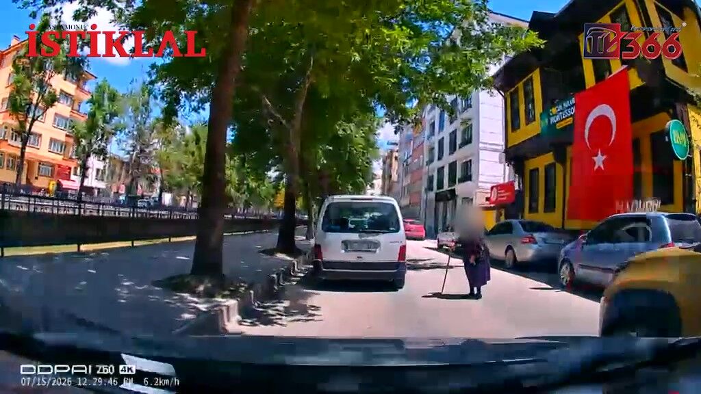 Elindeki Değnekle Trafiği Durdurup Para Istiyor… (2)