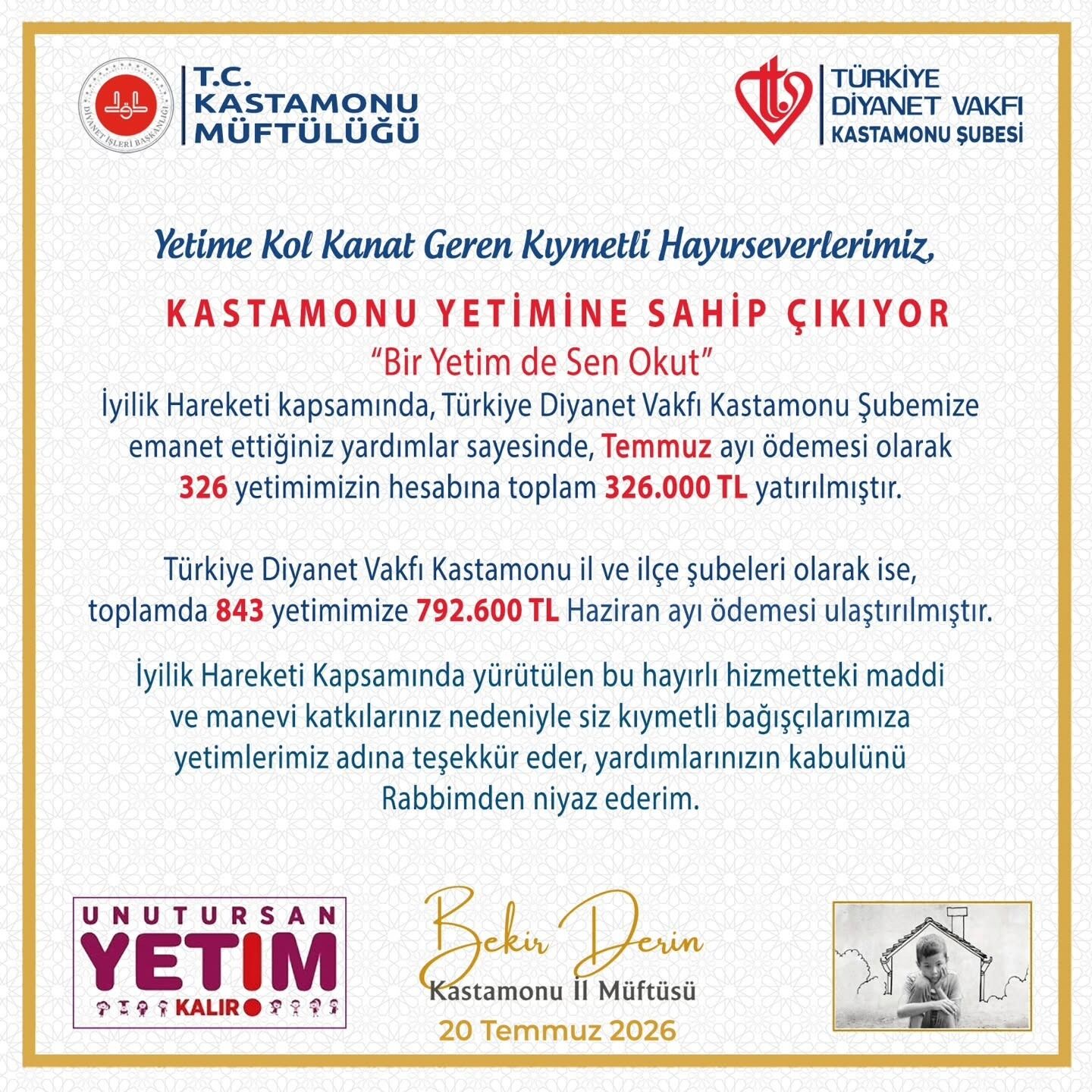 Kastamonu'da Bir Yetim De Sen Okut Kampanyasına Yoğun Ilgi (4)