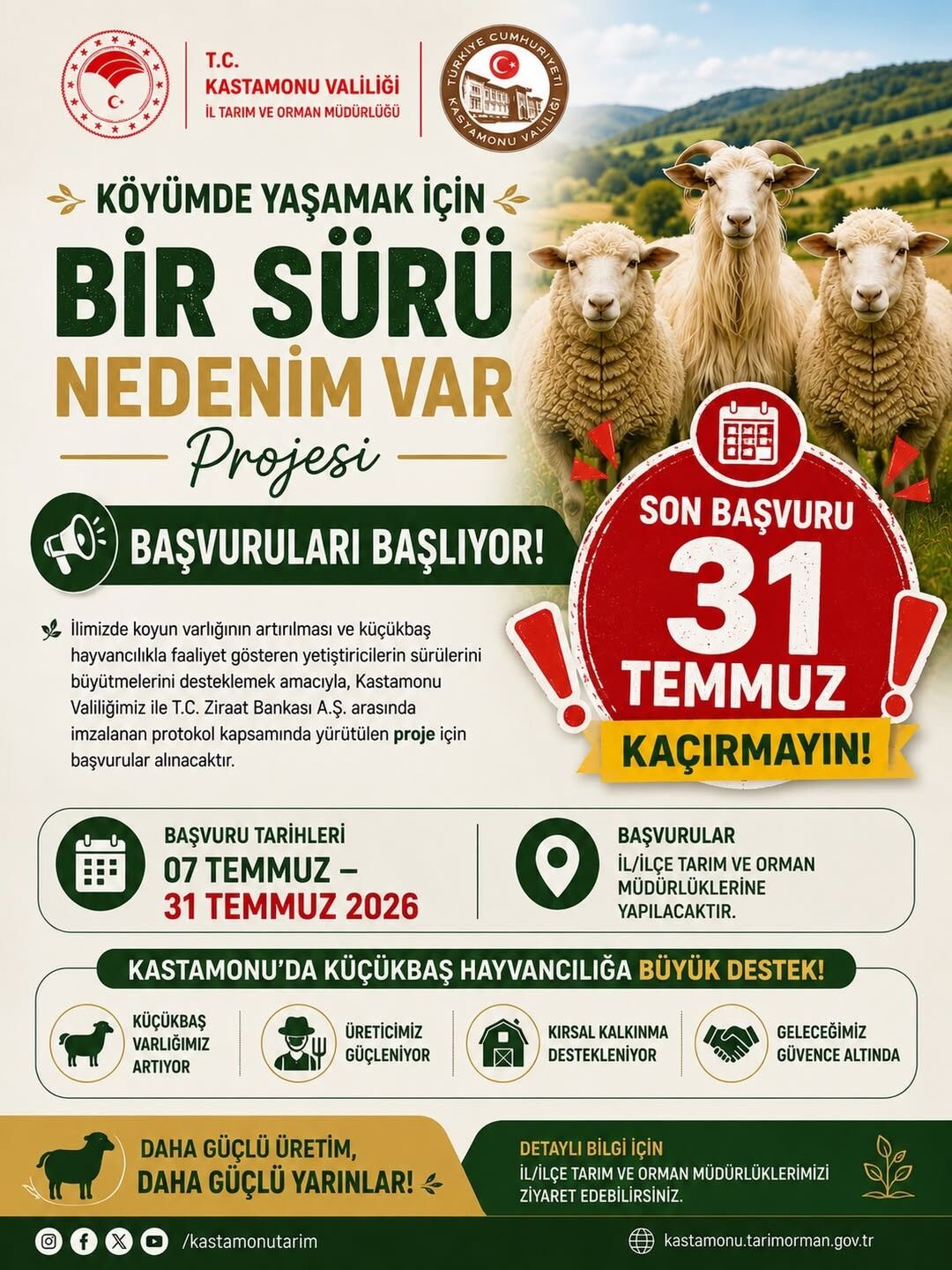 Kastamonu'da Yetiştiricilere Kritik Uyarı! Son Gün 31 Temmuz