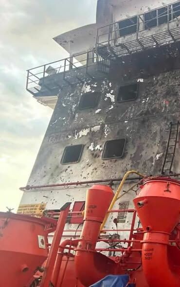 Ukrayna'da Saldırıya Uğrayan Gemisi İnebolu'ya Geldi (1)