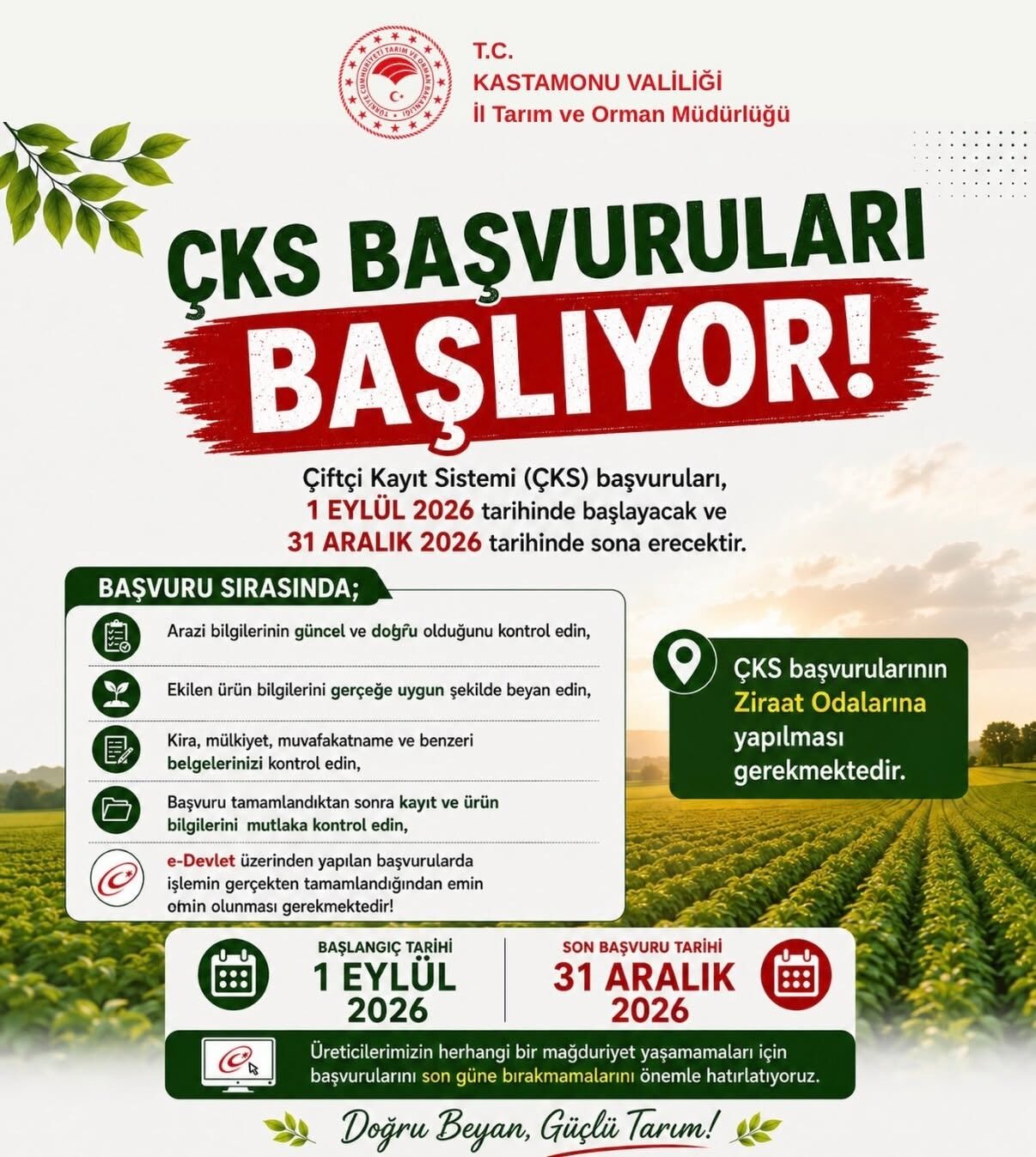 Çks Başvuruları 1 Eylül'de Başlıyor