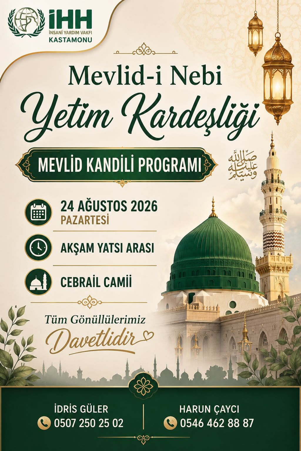 İhh Kastamonu'dan Mevlid I Nebi'ye Özel Mevlid I Şerif Programı