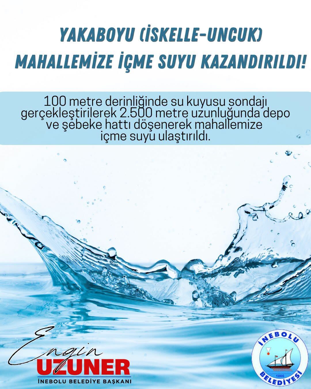 İlçede Içme Suyu Sorunu Çözüldü! Mahalleye Su Ulaştırıldı1