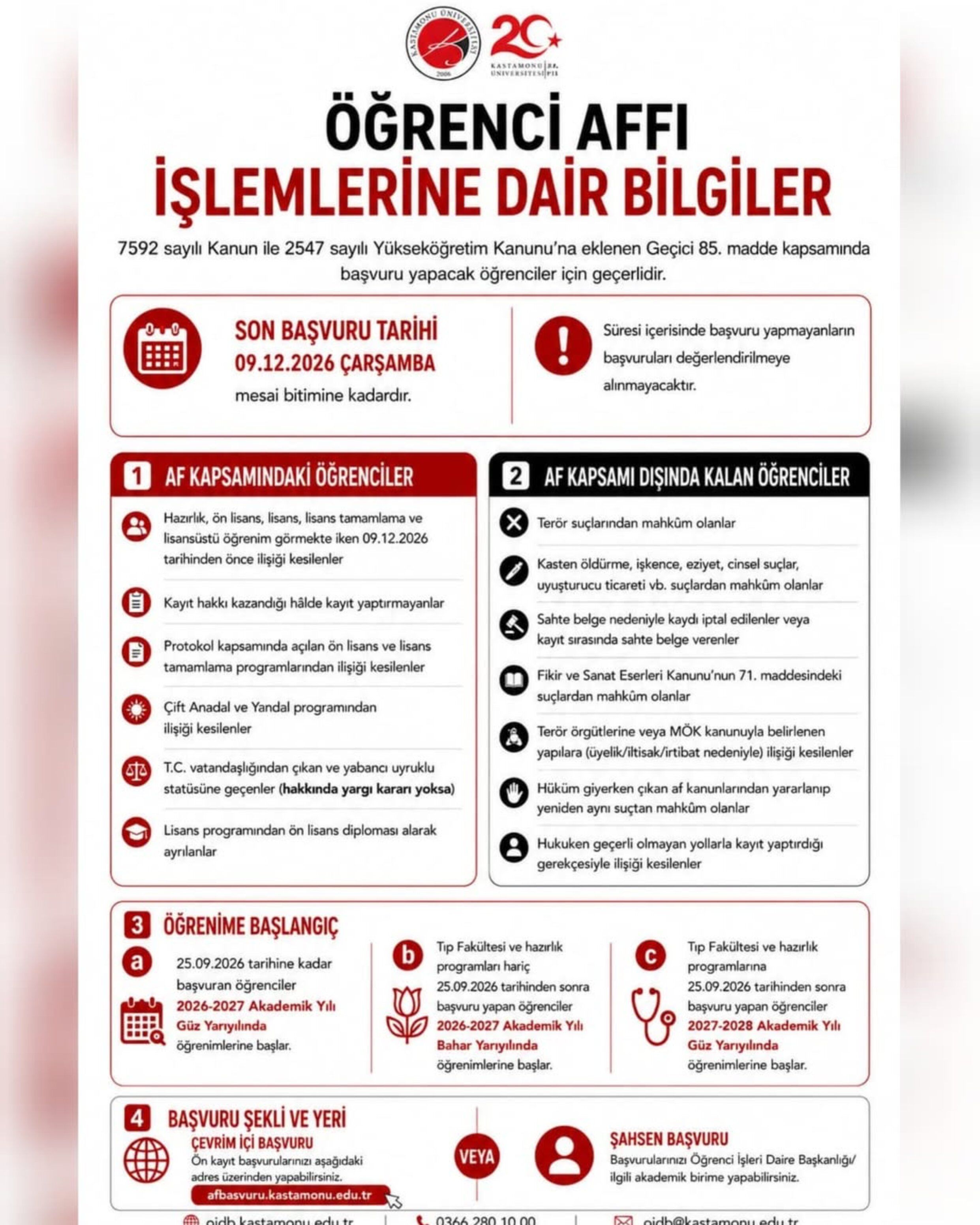 Kastamonu Üniversitesi Öğrenci Affını Duyurdu Son Tarih Belli Oldu