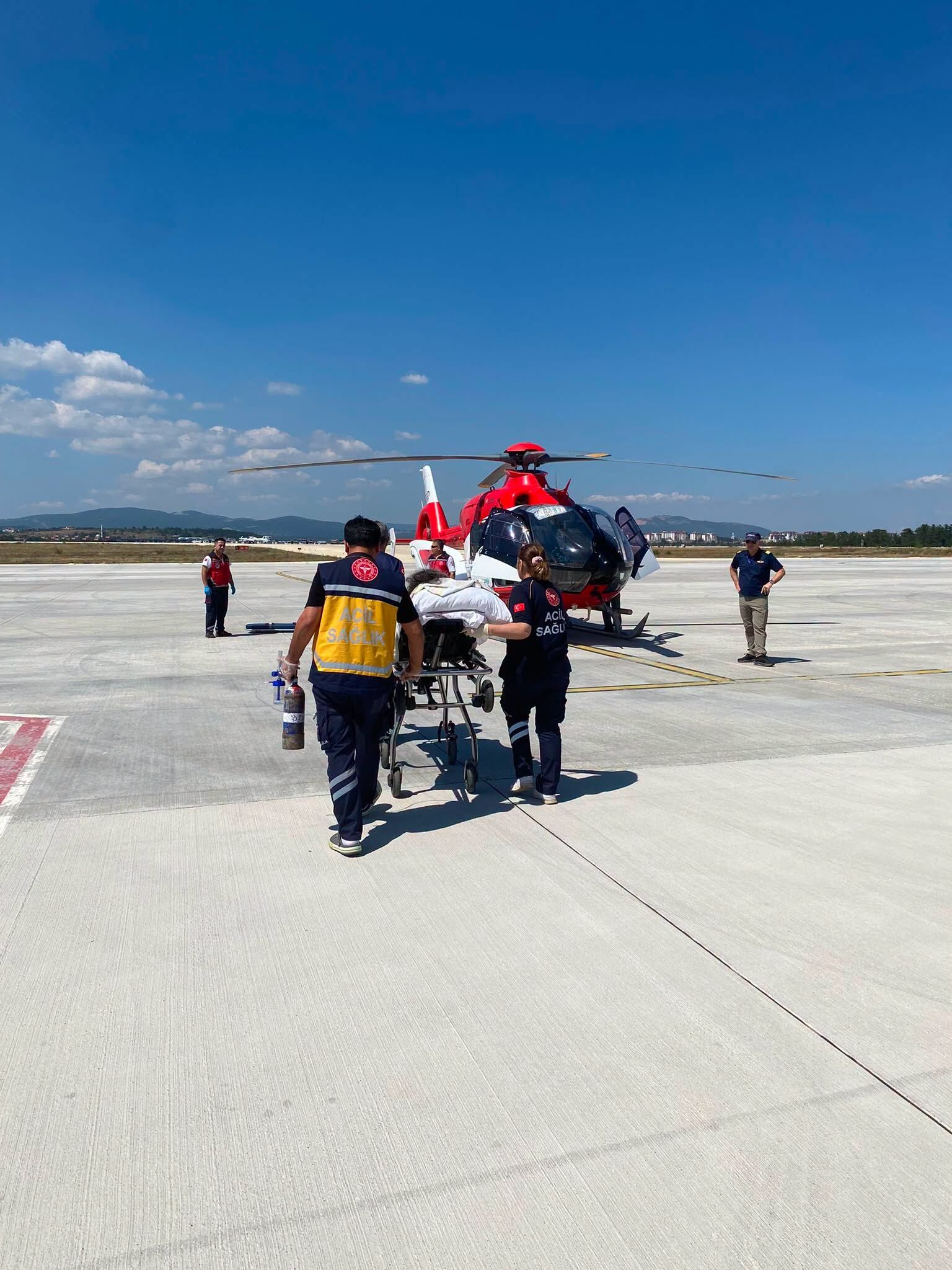 Kastamonu’da Ambulans Helikopter Göreve Çıktı