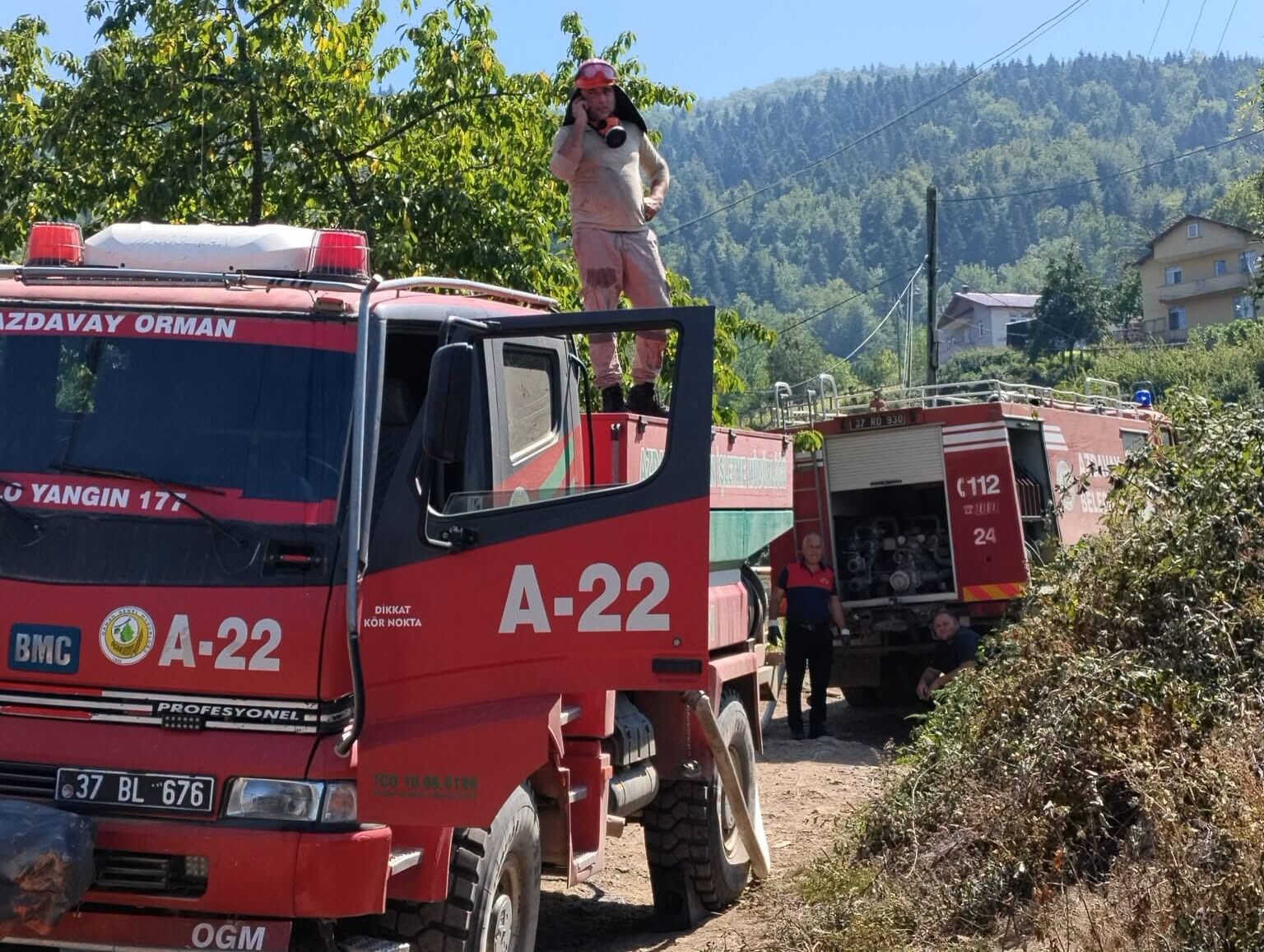 Kastamonu'da Korkutan Ev Yangınına Hızlı Müdahale (3)