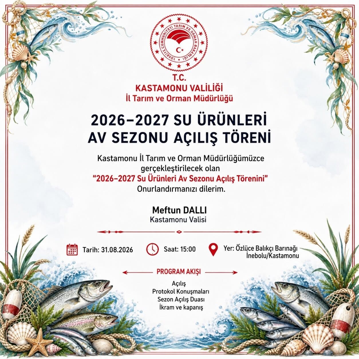 Kastamonu'da Su Ürünleri Av Sezonu Açılış Programı Netleşti