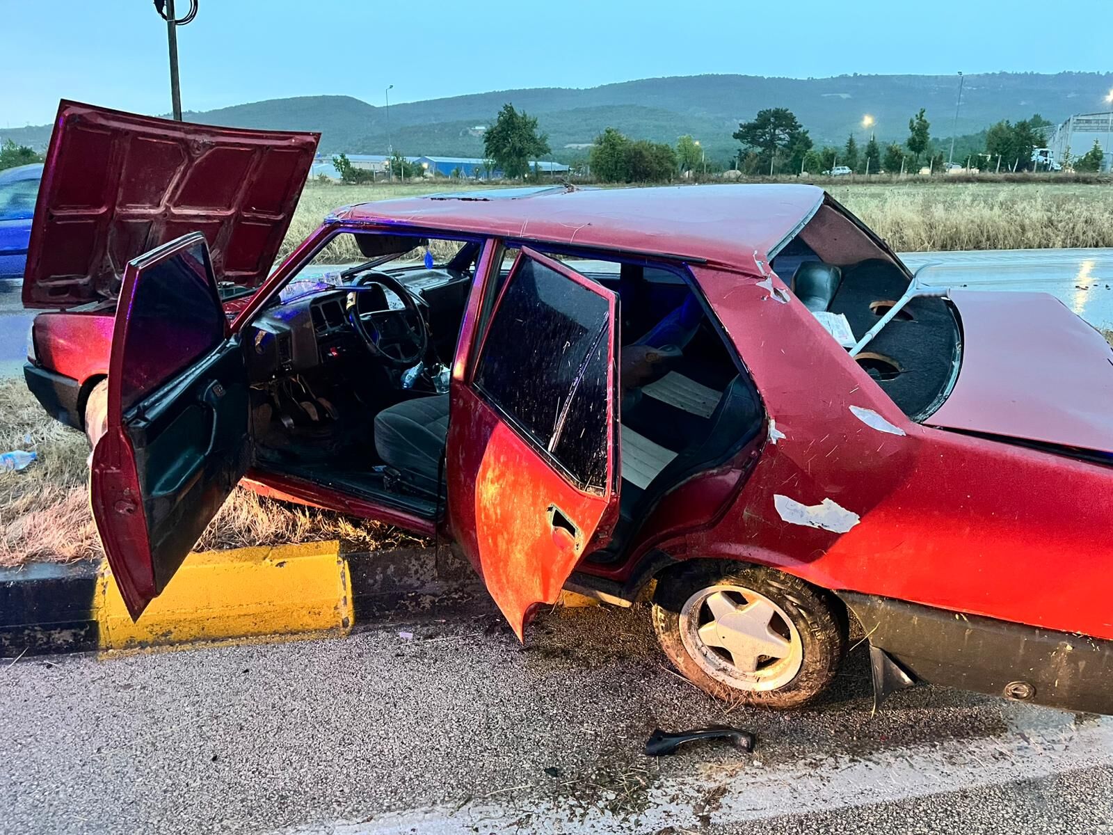 Kastamonu'da Zincirleme Kaza 3 Araç Birbirine Girdi (1)
