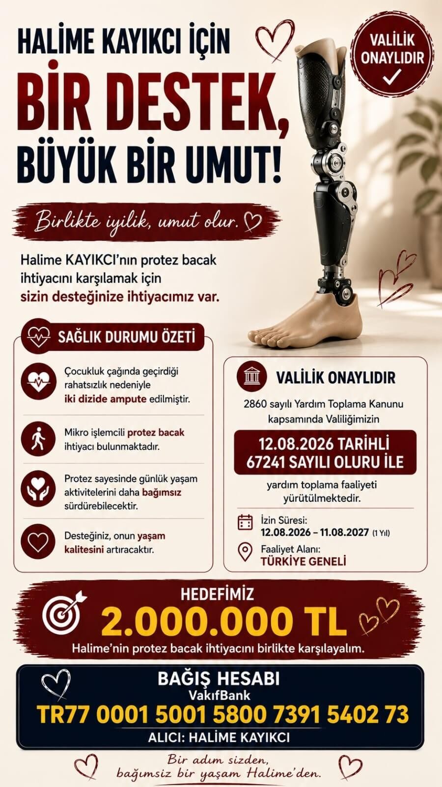 Kastamonulu Halime Için Umut Eli Valilik Onaylı Kampanya Başladı
