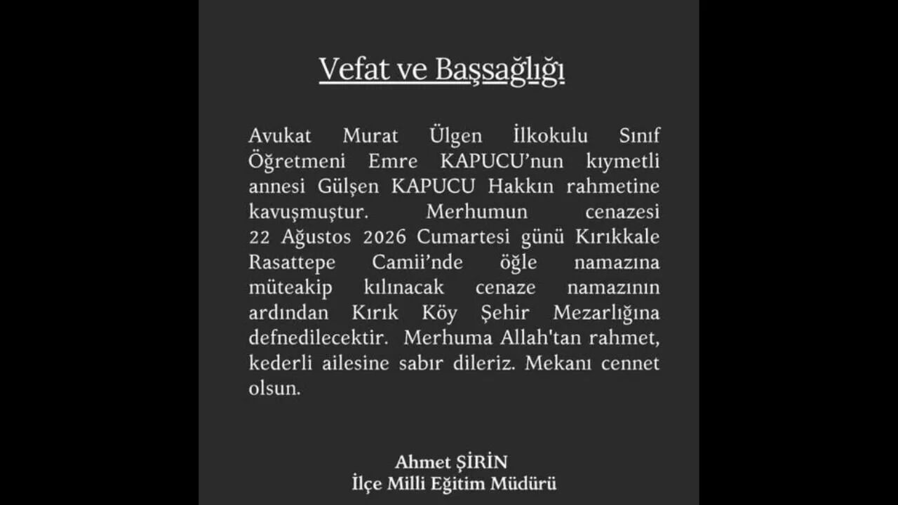 Taşköprü'de Görevli Öğretmenin Anne Acısı