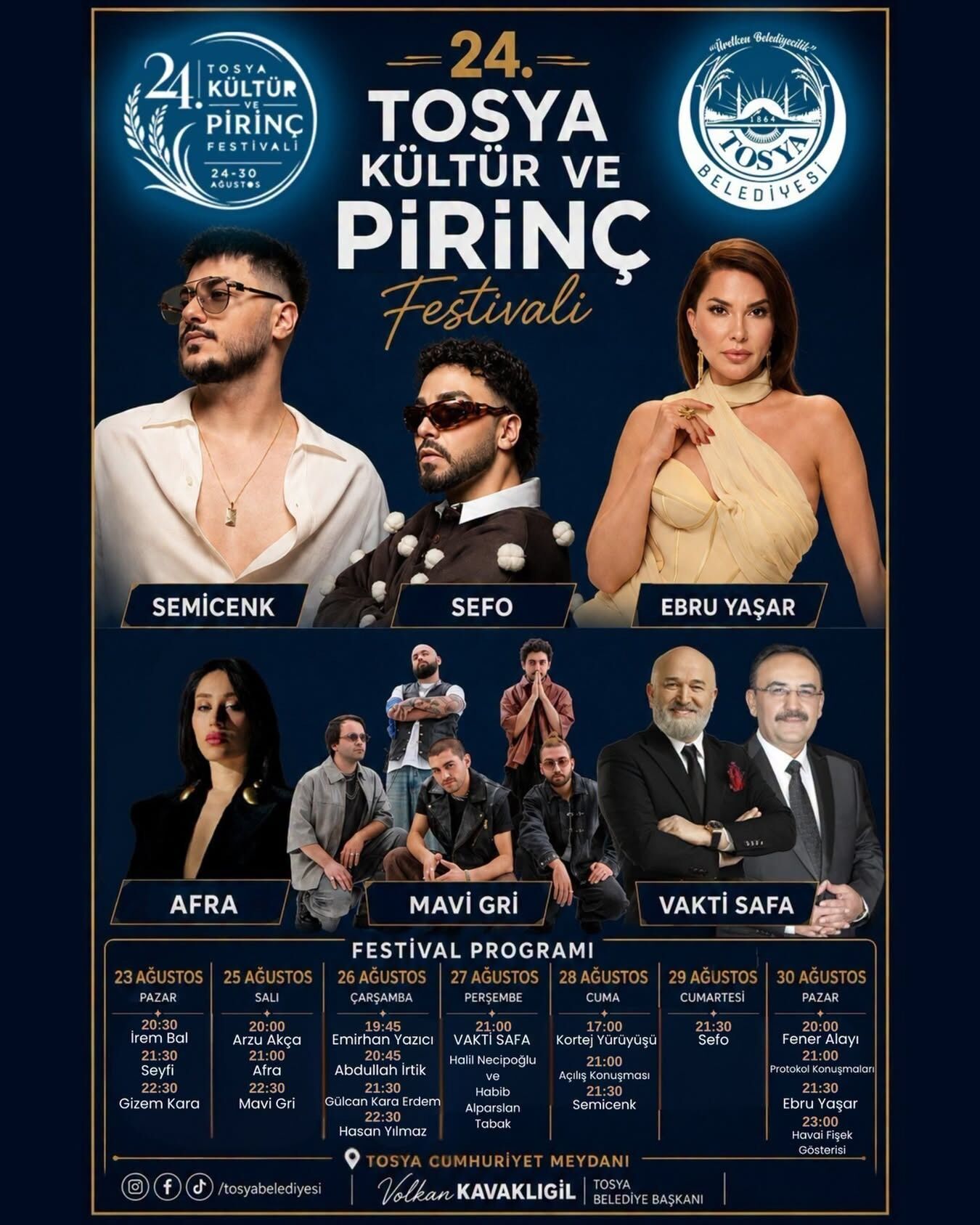 Tosya'da Festival Heyecanı Başlıyor İşte Festivalin Yıldızları (1)