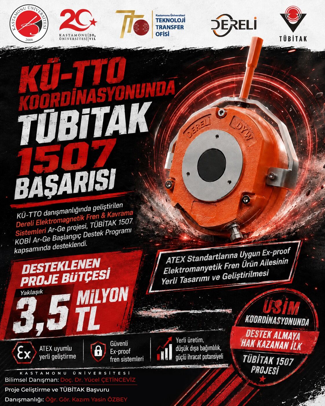 Tübi̇tak'tan Kü Tto Imzalı Projeye Destek