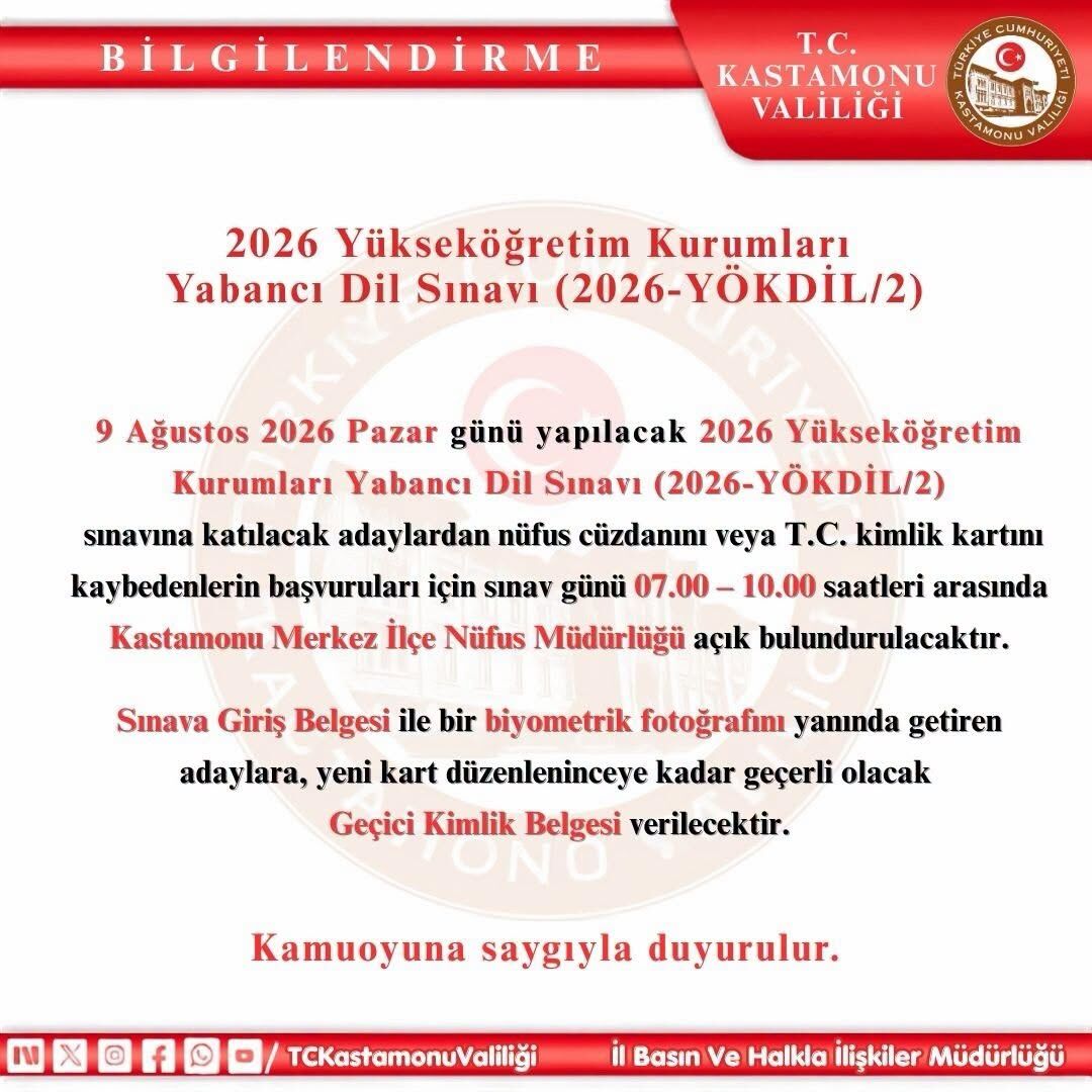 Yökdi̇l Öncesi Adaylara Önemli Duyuru-1