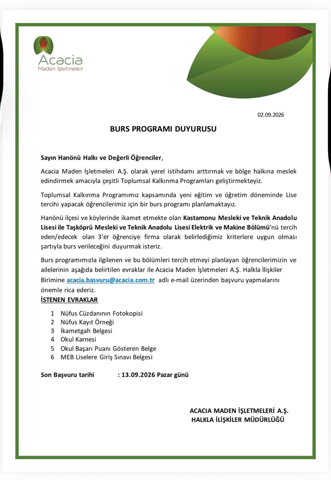 Akasya Maden Burs (1)