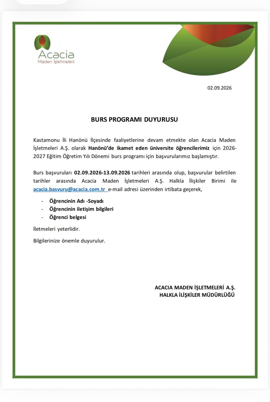 Akasya Maden Burs (2)