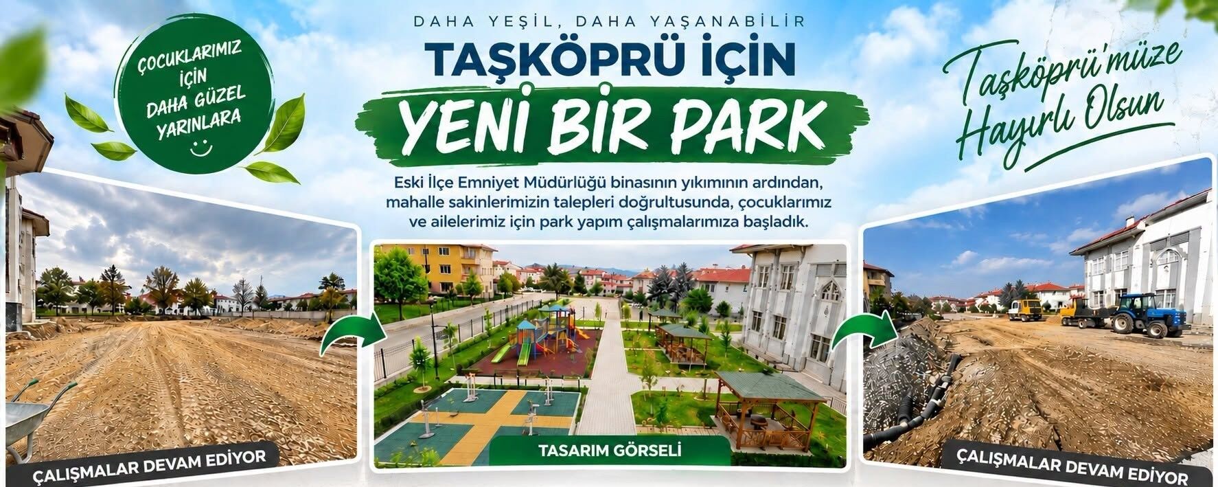 Başkan Arslan Duyurdu Taşköprü'ye Yeni Park Yapılıyor