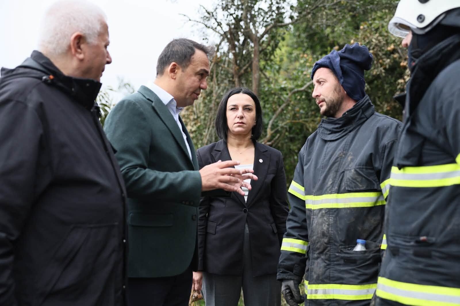 Başkan Baltacı'dan İnebolu'daki yangın bölgesine ziyaret