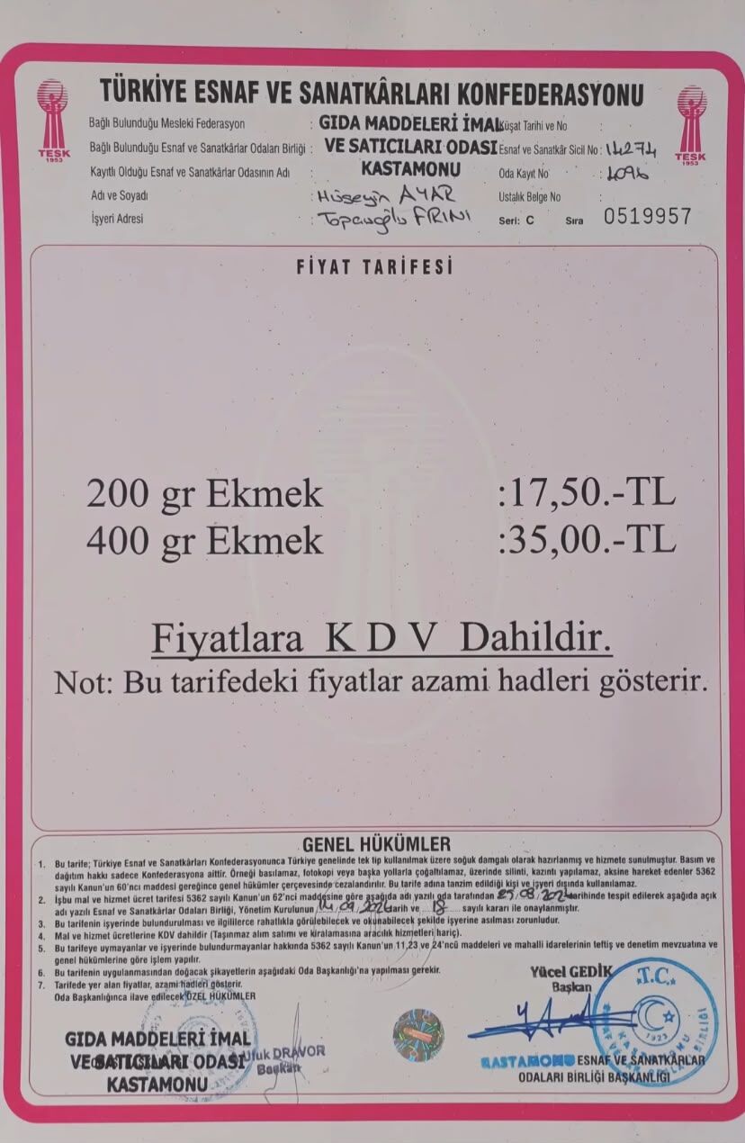 Kastamonu Güne Zamla Uyandı Ekmek Ve Simit Fiyatları Arttı