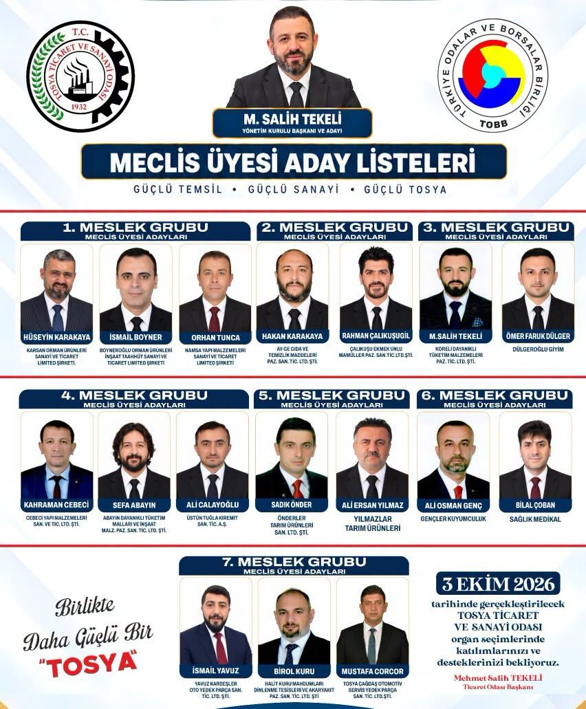Kastamonu Tso’da Seçim Süreci Hızlandı İlk Aday Belli Oldu