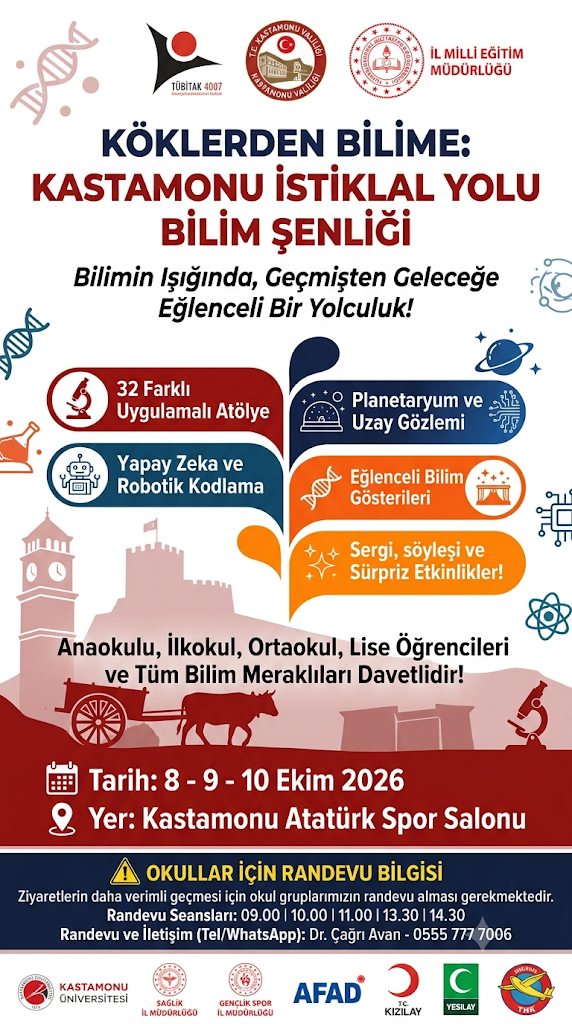 Kastamonu'da Dev Bilim Şenliği 8 Ekim'de Başlıyor