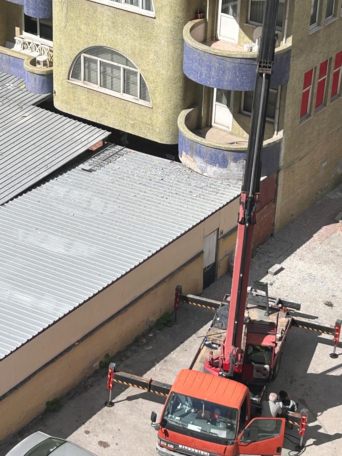 Kastamonu'da Dış Cephe Çalışmasında Büyük Tehlike (7)