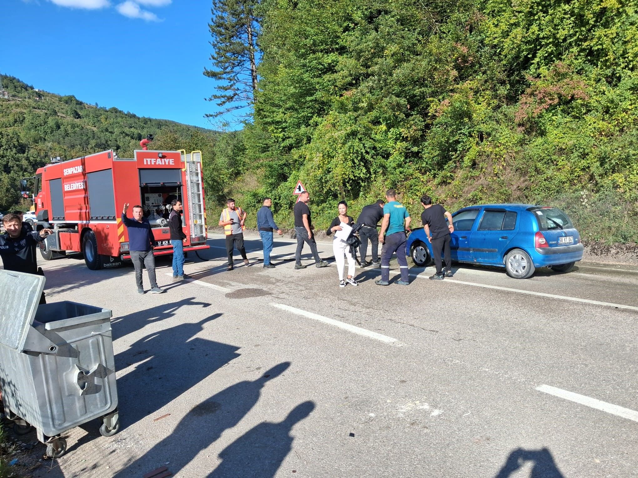 Kastamonu'da Otomobil Seyir Hâlindeyken Alev Aldı (2)