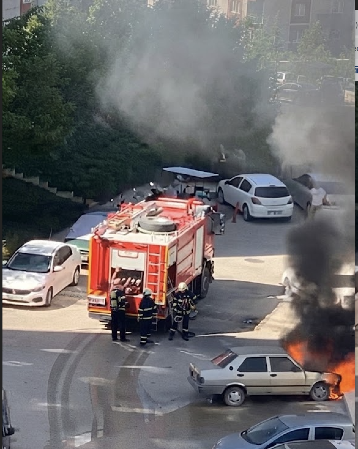 Kastamonu’da Otomobil Yangını Paniğe Neden Oldu!