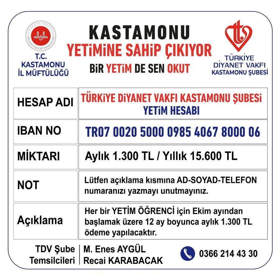 Kastamonu’da Yetim Öğrencilere Milyonluk Destek2