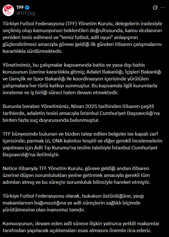 Mhk Başkanı Gözaltında Tff'den Adli Tıp Talebi