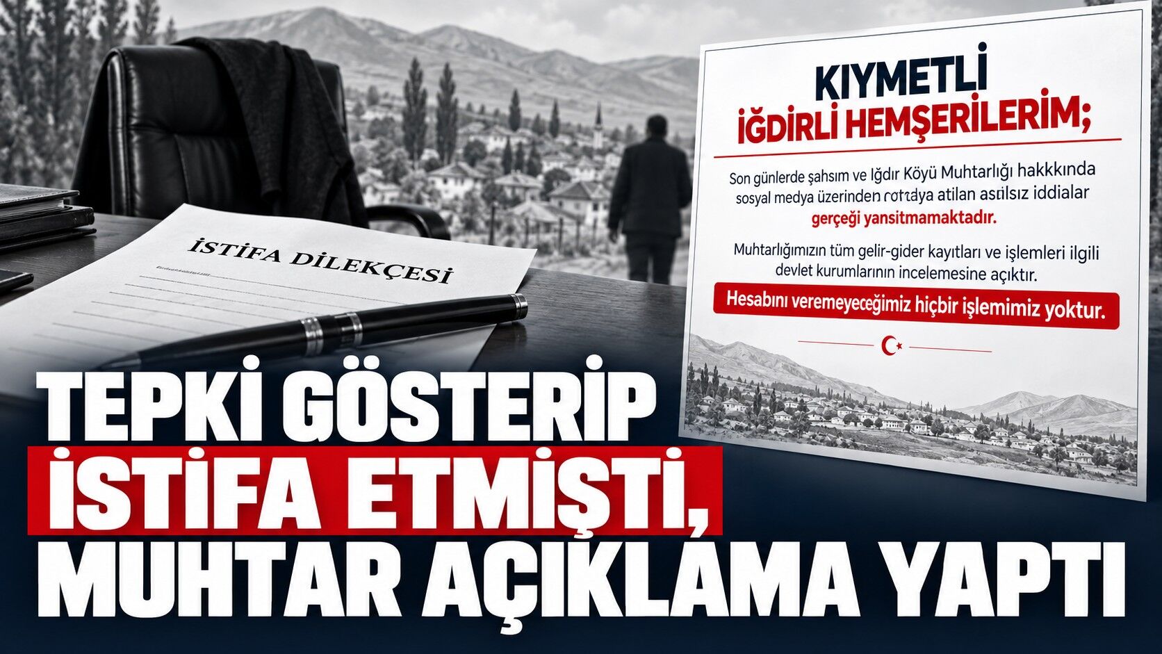 Tepki gösterip istifa etmişti, muhtar açıklama yaptı