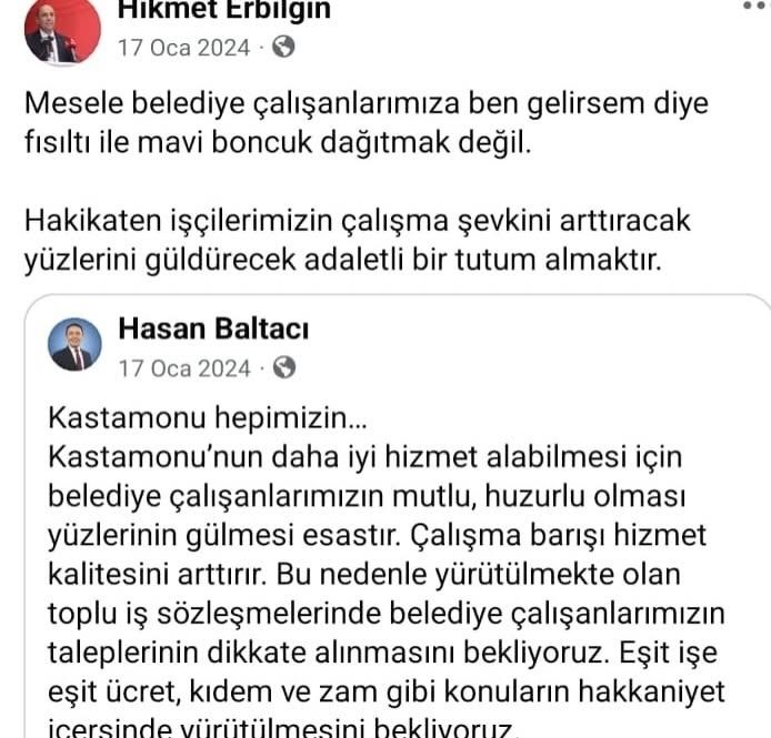Başkan Özdemir’den Kastamonu Belediyesi’ne Işçi Tepkisi (2)