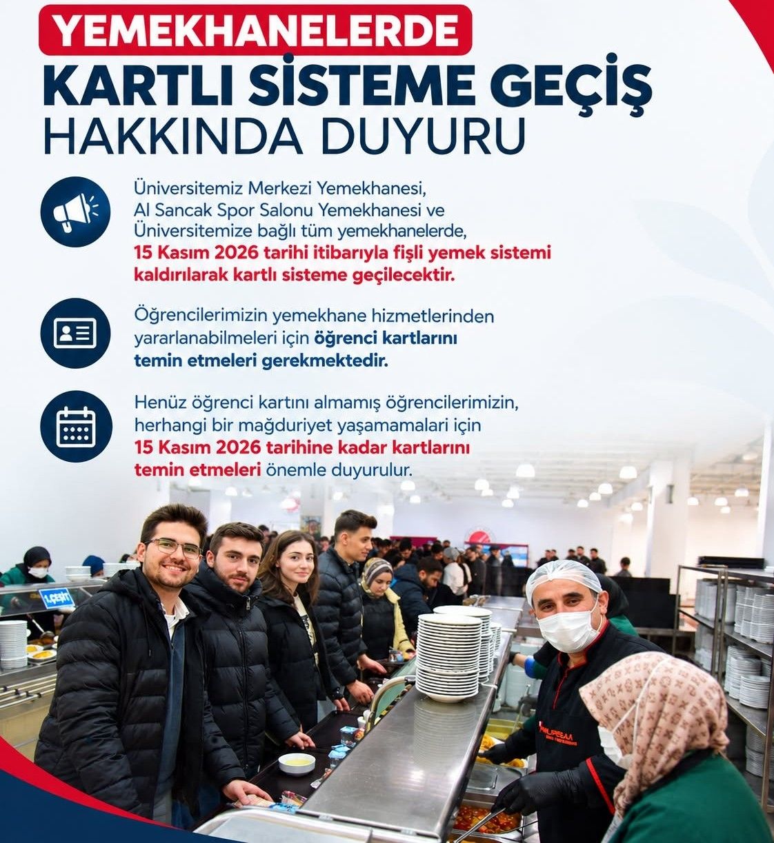 Kastamonu Üniversitesi Yemekhanelerinde Sistem Değişiyor