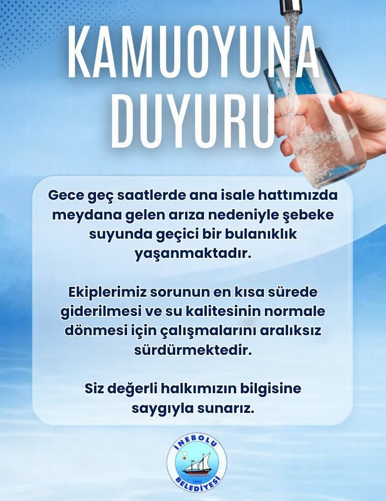 Kastamonu'da Şebeke Suyuyla Ilgili Dikkat Çeken Gelişme