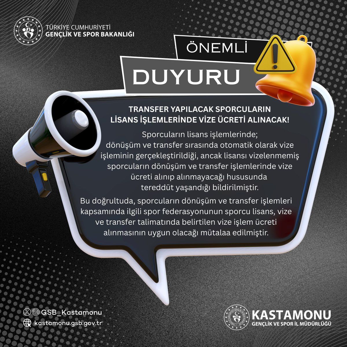 Kastamonu'da Sporcu Transferinde Vize Ücreti Dönemi