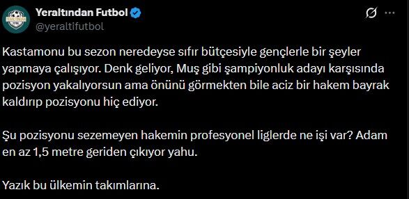 Kastamonuspor’un Tartışmalı Ofsayt Kararı Gündem Oldu