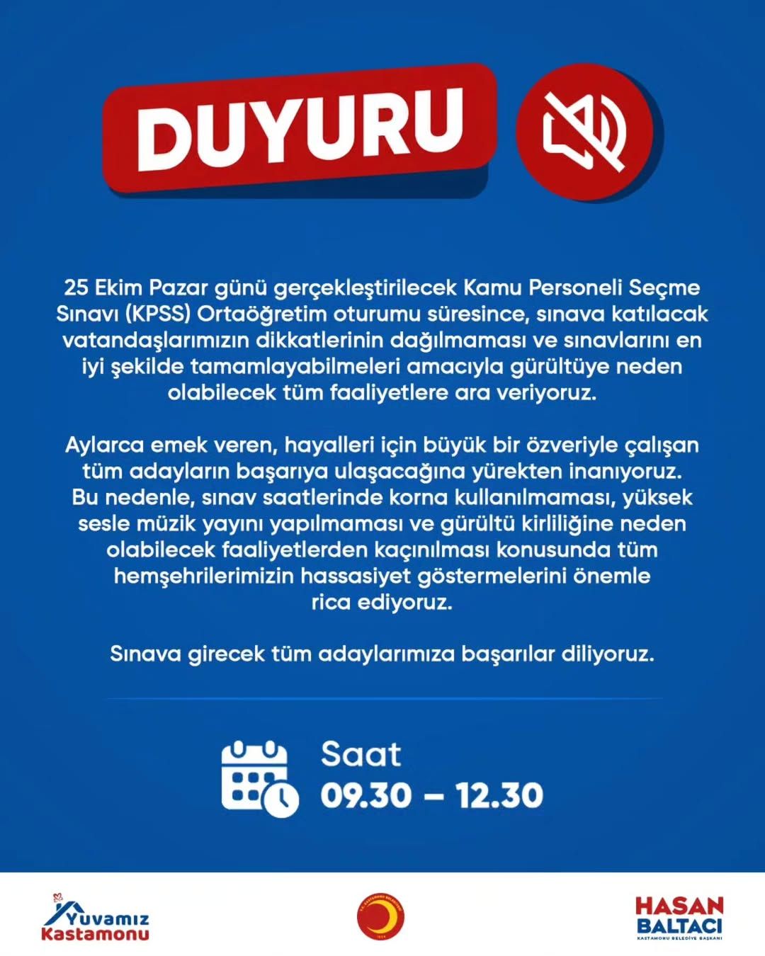 Kpss Öncesi Kastamonu’da Gürültü Uyarısı1