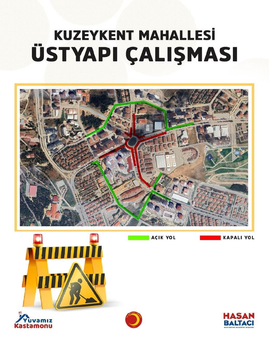 Kuzeykent’te Belediye Binası Önündeki Kavşak Trafiğe Kapatıldı1