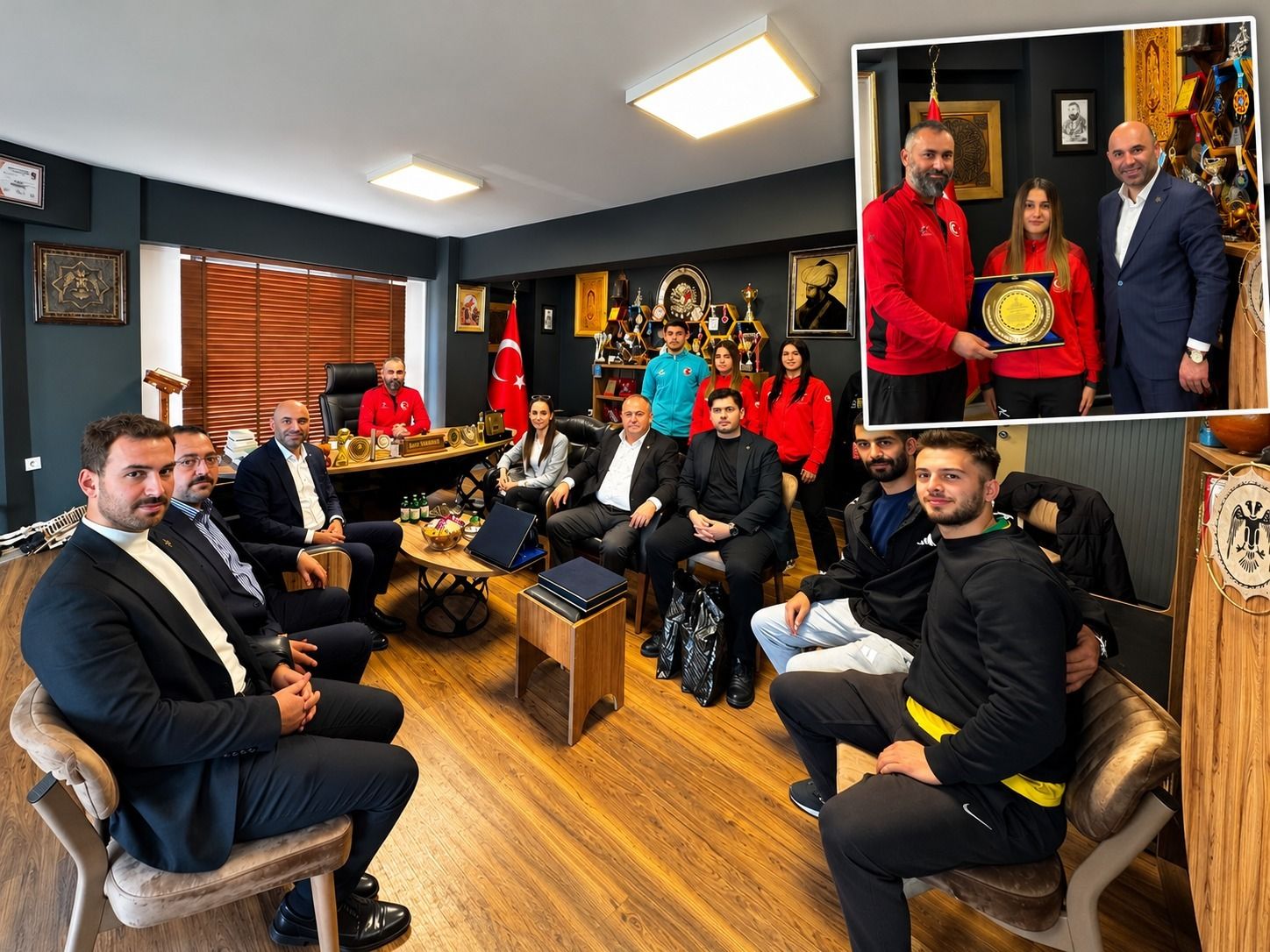Merkez İlçe Başkanı Özdemir Şampiyon Sporcularla Buluştu1