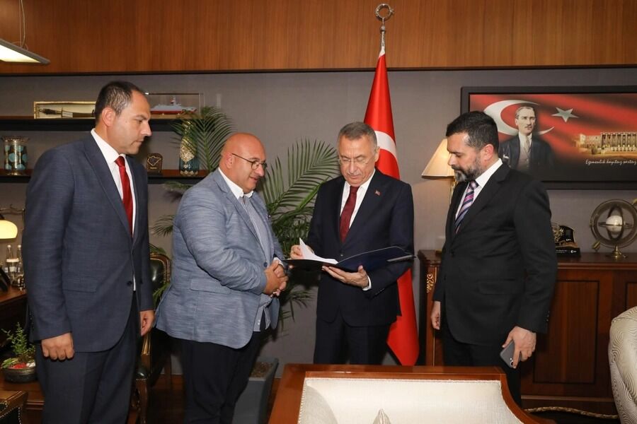 Ti̇gad Heyetinden Fuat Oktay’a Türkiye Gazeteciler Birliği Ziyareti (3)