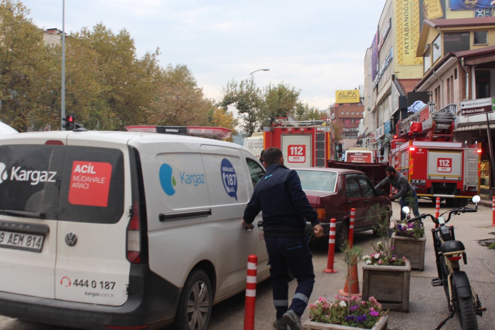 Belediye Caddesi'nde korku dolu anlar!